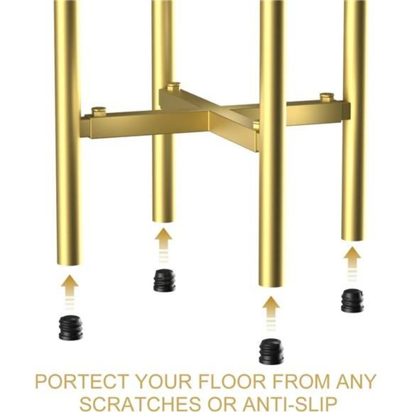 Plant Stand, Metal Plant Stand Adjustable Width 8-12 inches, Gold 1pack - Picture 4 of 6